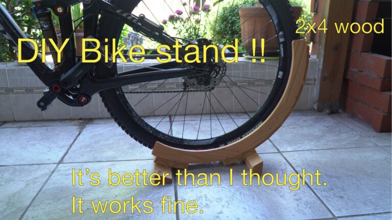 DIY Wooden Bike Stand with 2×4